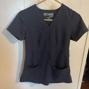 Dark gray Grey’s anatomy scrub top